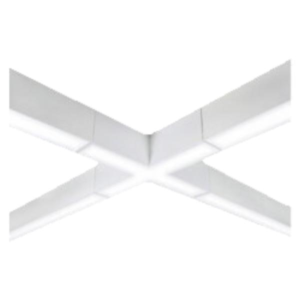 White X-Connector for LED Strip Fixtures