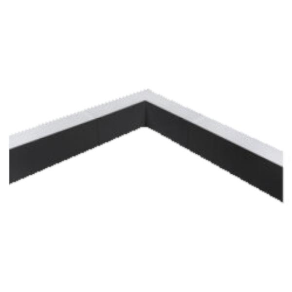 Black L-Connector for LED Strip Fixtures