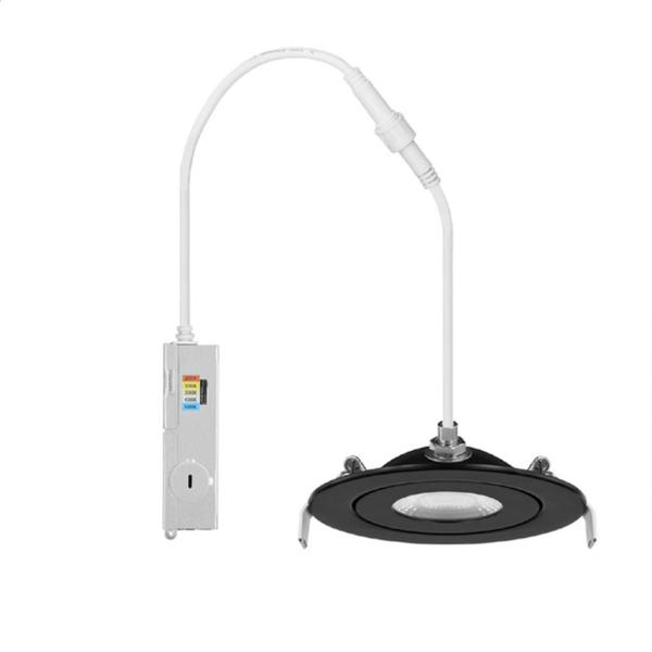 6" 13 watt 120 volt CCT Selectable Black LED Downlight Gimbal