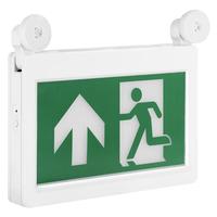 Sylvania 2.8 watt 120/347 volt White Panel / Green Letters LED Exit and Emergency Light Combo 