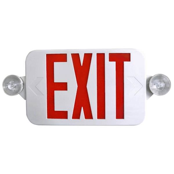 .5 watt 120/277 volt Low Profile Combo Emergency Exit Sign