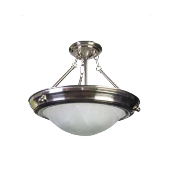 15" 13 watt 120 volt Semi-Flush 4100K Cool White Brushed Nickel LED Light Fixture