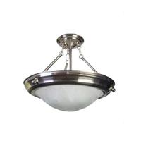 TCP 15" 13 watt 120 volt Semi-Flush 4100K Cool White Brushed Nickel LED Light Fixture