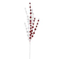 Vickerman 20" Red/White Glitter Ball Spray (6 Pack)