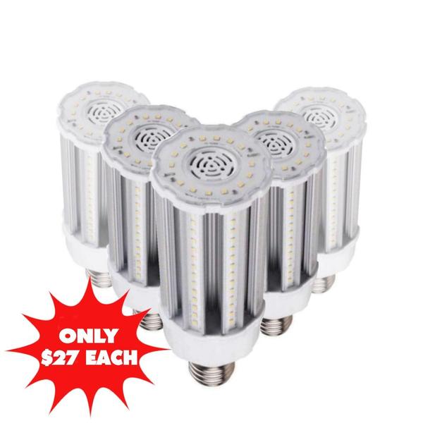 100 watt 100/277 volt Corn Cob Exclusionary Mogul Screw Base 4000K Cool White Non-Dimmable LED (24 Pack)