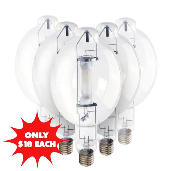 1,000 watt BT56 Tubular Mogul Screw Base 3400K Natural White Clear Metal Halide (Pallet of 96)