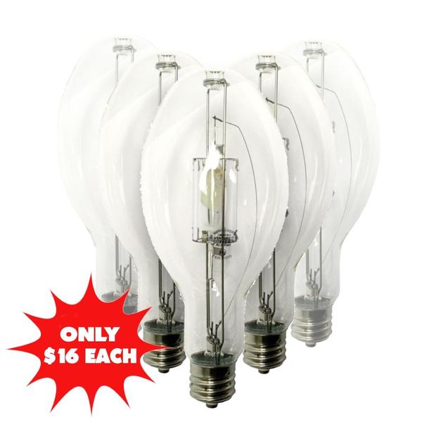 450 watt ED37 Exclusionary Mogul Screw Base 4000K Cool White Clear Metal Halide (24 Pack)