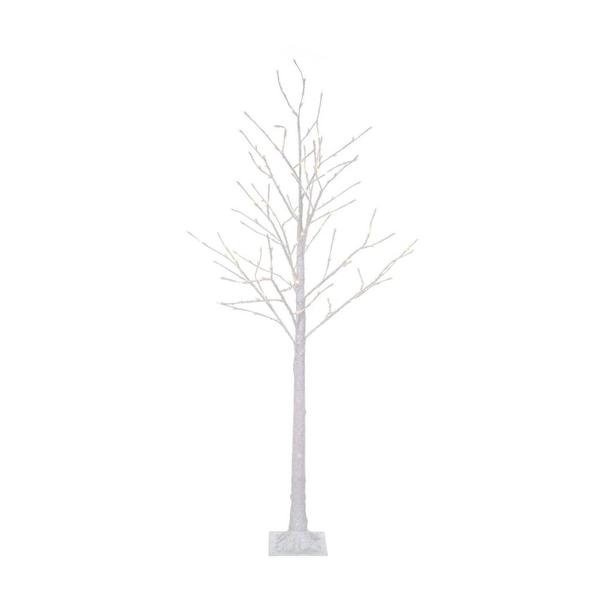 6' White Icy 128 Light Outdoor LED Lighted Twig Tree
