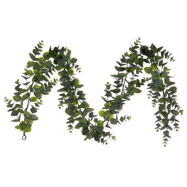 6' Artificial Green Spiral Eucalyptus Garland