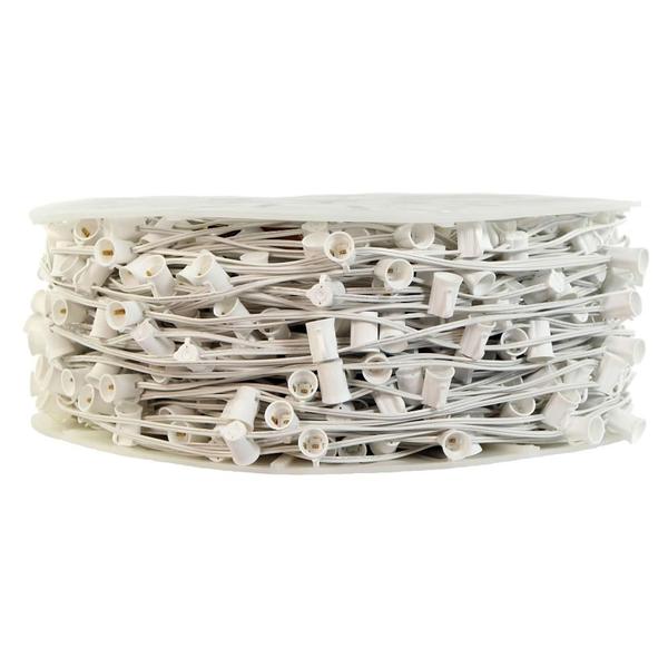 1000' x 666' White C9 Socket Spool with 18" Spacing