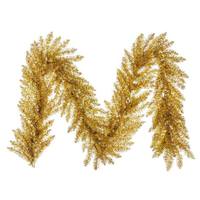 Vickerman 9' x 14" Artificial Gold Tinsel UnLit Garland 