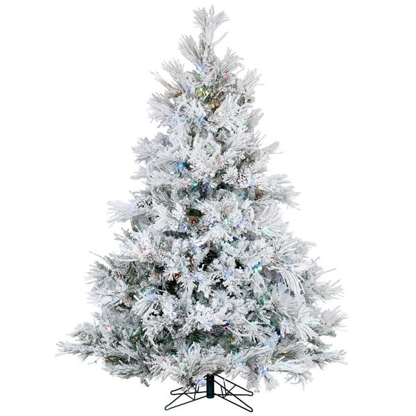 15' x 116" Flocked Alberta 3200 LED Light Prelit Artificial Christmas Tree