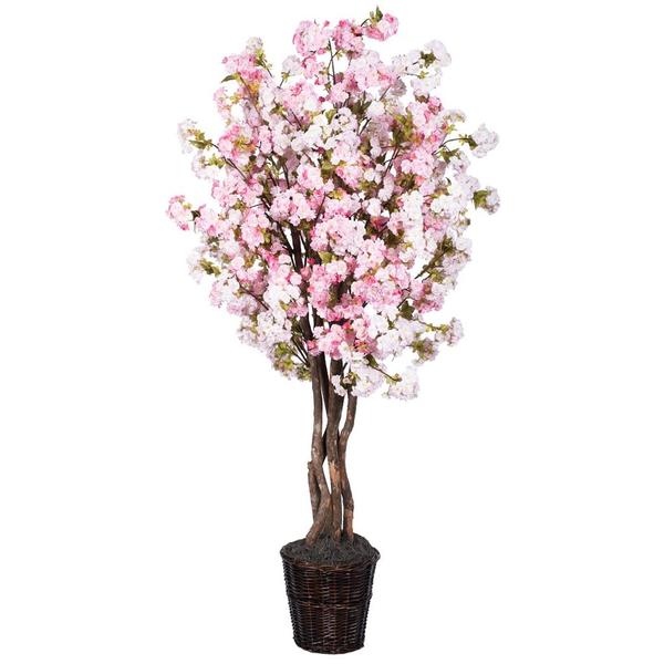 6' Pink Cherry Blossom Deluxe Artificial Unlit Tree