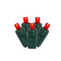Vickerman 50 Light 25' Green Wire Red Wide Angle LED Christmas Light Set