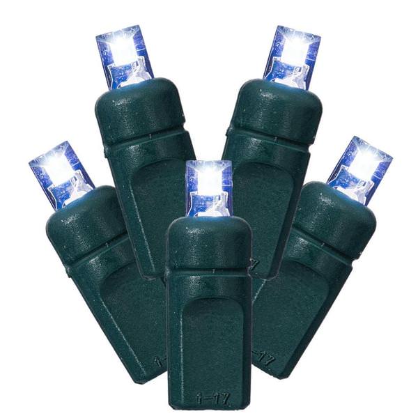 70 Light 24' Green Wire Cool White Wide Angle LED Christmas Light Set