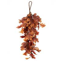 Vickerman 35" Orange Autumn Oak Leaf Teardrop