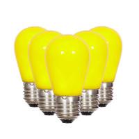 Vickerman 1.3 watt 130 volt S14 Medium Screw Base Yellow LED Ceramic Bulb (10 Pack)