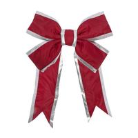 Vickerman 72" Red/Silver Nylon Outdoor Christmas Bow