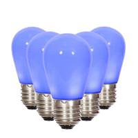 Vickerman 1.3 watt 130 volt Medium Screw Base S14 Blue LED Ceramic Bulb (10 Pack)