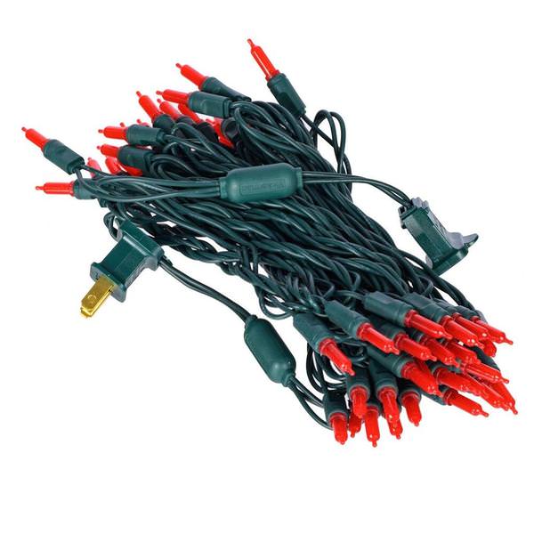 25' 50 Light Frosted Red Italian LED String Set