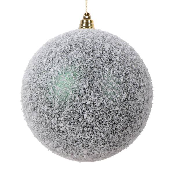 4.8" Midnight Green Matte Snow Ball Christmas Ornament (4 Pack)