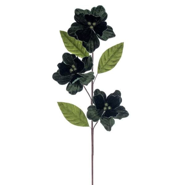 28" Green Velvet Razor Amaryllis Artificial Flower Stem (3 Pack)