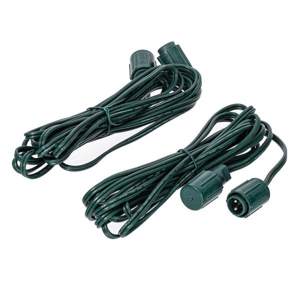 15' Green Wire Coaxial Ext Cord (2 Pack)