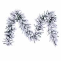 Vickerman 9' x 14" Artificial Flocked Jackson Pine Unlit Garland 