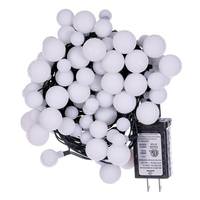 Vickerman 28' 100 Light Warm White Indoor/Outdoor Three Size LED Cherry Light Set