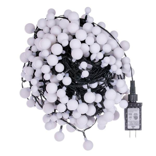 100' 400 Light Warm White Three Size LED Cherry Light Set