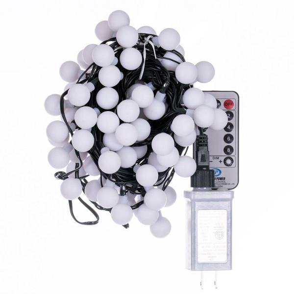 28' 100 Light Multicolor 8 Function Indoor/Outdoor LED Cherry Light Set with Remote Control.