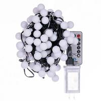 Vickerman 28' 100 Light Multicolor 8 Function Indoor/Outdoor LED Cherry Light Set with Remote Control.