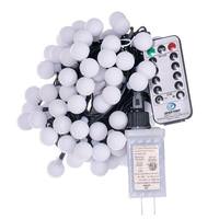 Vickerman 28' 100 Light Warm White Indoor/Outdoor 8 Function LED Cherry Light Set with Remote Control
