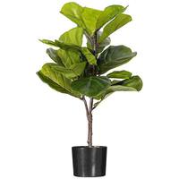 Vickerman 27" Artificial Green Fiddle Leaf Potted Plant 