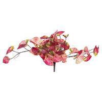 Vickerman 15" Artificial Red Variegated Leaves Hanging Vine