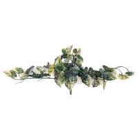 Vickerman 15" Artificial Green Variegated Leaves Hanging Vine