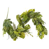 Vickerman 6' Artificial Green Mixed Jungle Foliage Garland