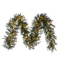 Vickerman 9' x 14" Artificial Georgian Fraser Fir Pre-Lit Garland Warm White Wide Angle Lights