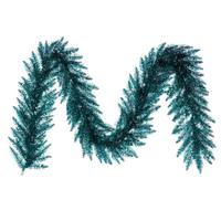 Vickerman  9' x 14" Artificial Aqua UnLit Tinsel Garland