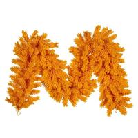 Vickerman 9' x 14" Artificial Flocked Yellow UnLit Garland 