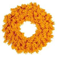 Vickerman 9' x 14" Artificial Flocked Yellow UnLit Garland 
