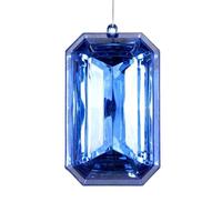 Vickerman 8" Blue Rectangle Jewel Glitter Christmas Ornament Assortment (2 Pack)