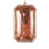 Vickerman 8" Orange Rectangle Jewel Glitter Christmas Ornament Assortment (2 Pack)