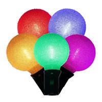 Vickerman 12' 0.6 watt 12 volt 12 Light G40 Iced Multicolor Green Wire String Light Set