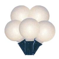 Vickerman 12' 0.6 watt 12 volt 12 Light G40 Candelabra Screw Base Warm White Iced LED Light Set