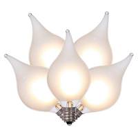 Vickerman 15' 15 Light G45 Candelabra Screw Base Flame Tip Warm White LED String Light Set
