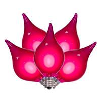Vickerman 15' 15 Light G45 Flame Tip Pink LED String Light Set