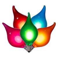 View 0.6 watt 120 volt G45 Candelabra Screw Base Multi-Color Flame Tip Replacement Bulbs (5 Pack)