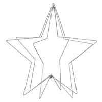 Vickerman 24" 240 Light Warm White Five Point Star Steel Wire LED Silhouette Light