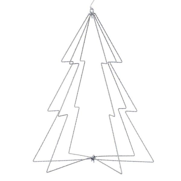 24" 240 Light Warm White Steel Wire LED Tree Silhouette Light